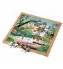 Puzzle de vocabular Padure tropicala l Puzzle-uri din lemn l 49 de piese de puzzle l Educo