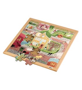 Puzzle de vocabular - igiena generala l Puzzle din lemn l 49 de piese de puzzle l Educo