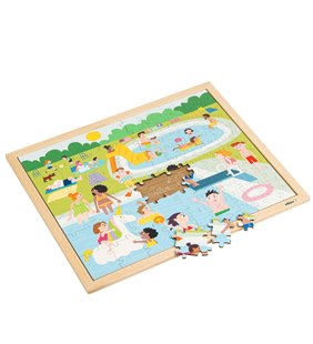 Rezolvati puzzle-ul impreuna - in piscina