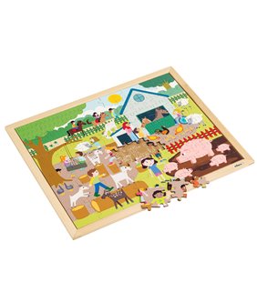 Rezolva puzzle-ul - la ferma de animale domestice