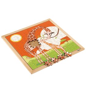 Puzzle cu animale - girafa