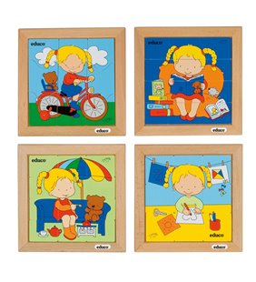 Puzzle pentru fete - set de 4.