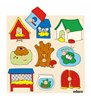 Puzzle cu maner surpriza - case de animale