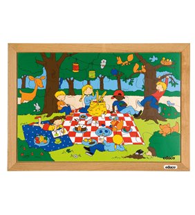 Puzzle de activitati pentru copii - picnic