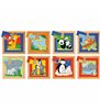 Puzzle-uri cu animale mama + pui - set de 8