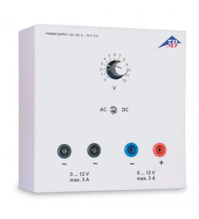 Sursă de alimentare AC/DC (stabilizată) 0-12 V, 3 A (115 V, 50/60 Hz)