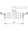 Valvă cu bilă cu două sensuri DN 16 kf