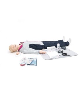 Manechin ANNE complet QCPR AED - cai respiratorii - cu geanta cu carucior - Resusci Anne