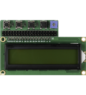 Afișaj de caractere LCD 16x2 cu butoane pentru Raspberry Pi