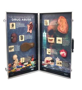 Consecințele consumului de droguri, panou de informații 3D