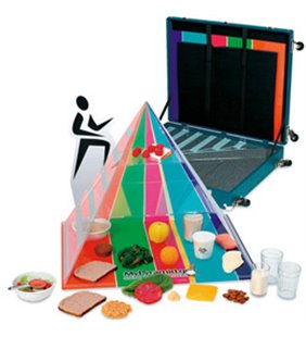 Kit Piramidă 3-D cu orientări alimentare din 2005 și carcasă de transport