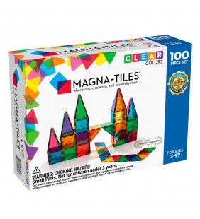 Set magnetic de construit MAGNA-TILES Clear Colors 100 piese