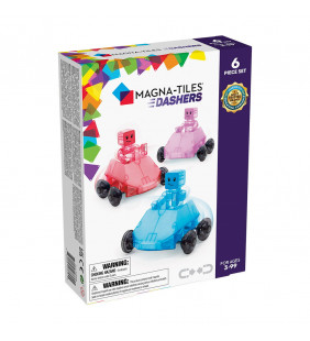 Set magnetic masini si figurine MAGNA TILES Dashers 6 piese