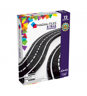 Set magnetic extensie drum MAGNA-TILES XTRAS Roads 12 piese