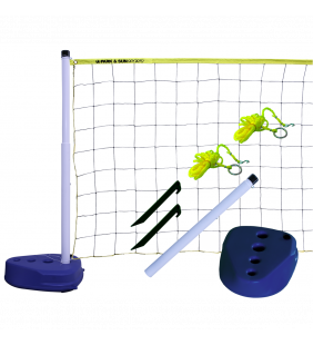 Pool volleyball net system