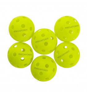 Set of 6 Megaform Pickleball balls indoor