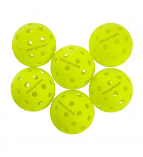 Set of 6 Megaform Pickleball balls outdoor