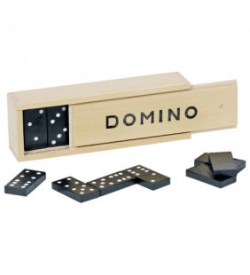 Joc de domino in cutie de lemn