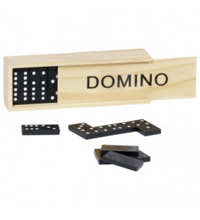 Joc de domino in cutie de lemn