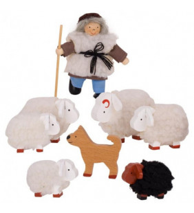 Marioneta flexibila Pastor cu oi