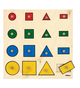 Jocul puzzle cu forme geometrice