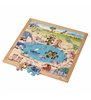 Puzzle de vocabular - savana l Puzzles din lemn l 49 de piese pentru puzzle l Educo